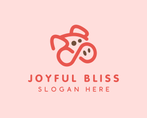 Pig Pork Animal logo design