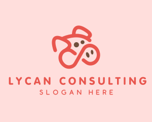 Pig Pork Animal logo design