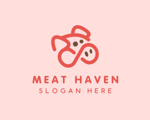 Pig Pork Animal logo design