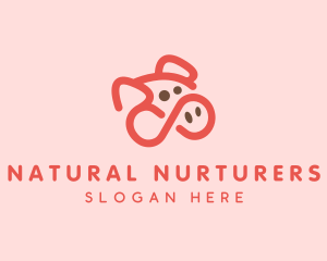 Pig Pork Animal logo design