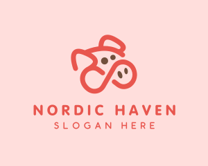 Pig Pork Animal logo design