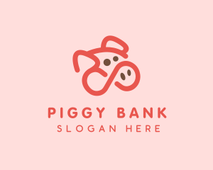 Pig Pork Animal logo design