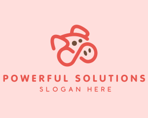 Pig Pork Animal logo design