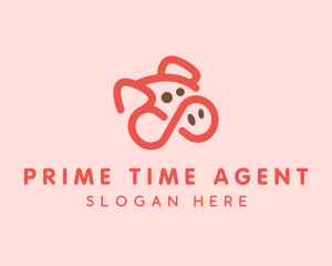 Pig Pork Animal logo design