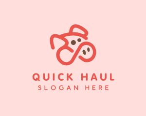 Pig Pork Animal logo design