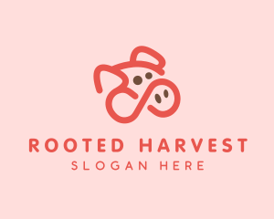 Pig Pork Animal logo design