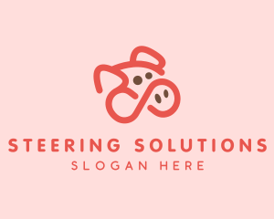 Pig Pork Animal logo design