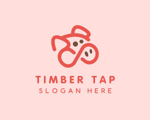 Pig Pork Animal logo design