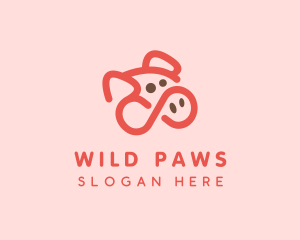 Pig Pork Animal logo