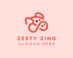 Pig Pork Animal logo design