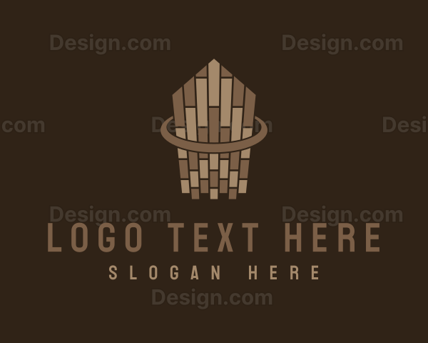 Wooden Tiles Carpentry Logo