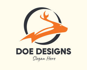 Electricity Bolt Deer logo