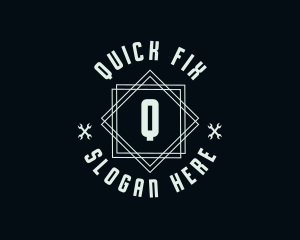 Hipster Wrench Mechanic  logo design