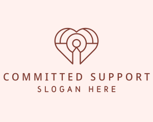 Heart Charity Support logo design