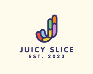 Colorful Lolly Double J logo design