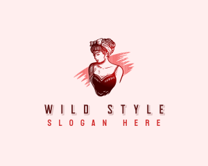 Sexy Pinup Lady  logo design