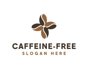 Coffee Bean Flower logo design