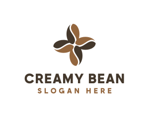 Coffee Bean Flower logo design