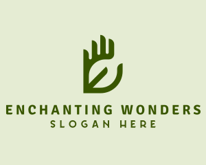 Hand Leaf Garden Agriculture logo design