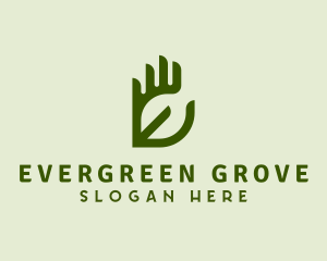 Hand Leaf Garden Agriculture logo design