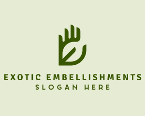 Hand Leaf Garden Agriculture logo design