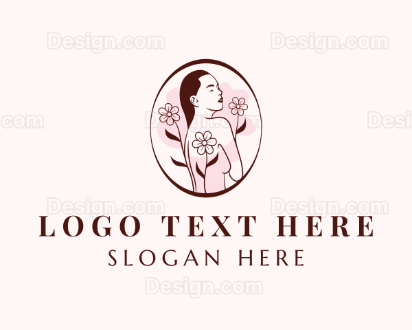 Sexy Flower Woman Logo