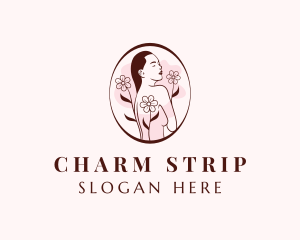 Sexy Flower Woman  logo design