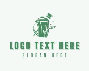 Broom Garbage Waste logo