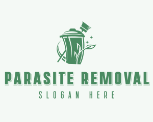 Broom Garbage Waste logo design