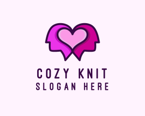 Dating Couple Heart logo design