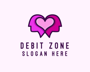 Dating Couple Heart logo design