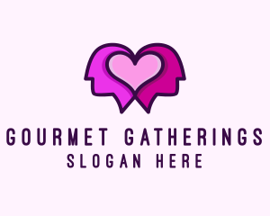 Dating Couple Heart logo design