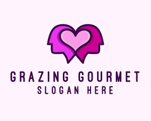 Dating Couple Heart logo design