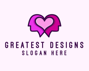 Dating Couple Heart logo design