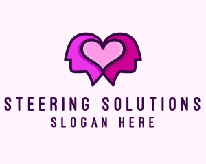 Dating Couple Heart logo design