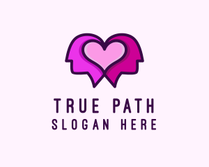 Dating Couple Heart logo design