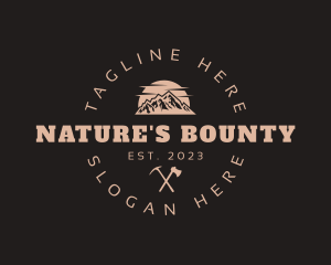 Nature Mountain Hiking logo design