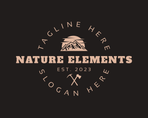 Nature Mountain Hiking logo design