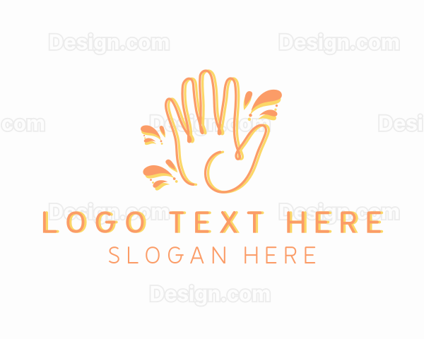 Hand Doodle Splash Logo