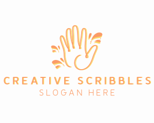 Hand Doodle Splash logo design