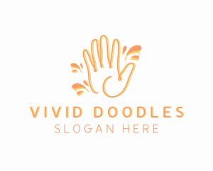 Hand Doodle Splash logo design