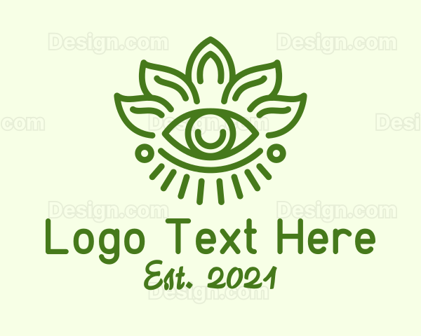 Green Leaf Eye Logo