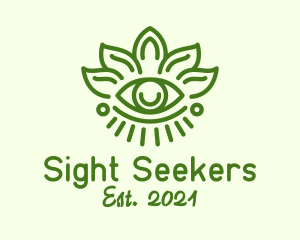 Green Leaf Eye logo design