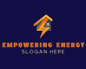 Lightning Home Electricity logo design