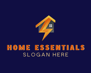 Lightning Home Electricity logo design