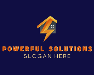 Lightning Home Electricity logo design