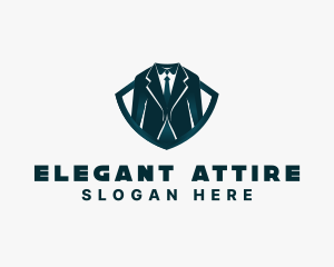 Suit Tie Formal Clothing logo design