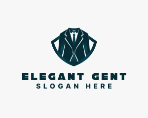 Suit Tie Formal Clothing logo design