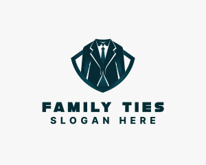 Suit Tie Formal Clothing logo design