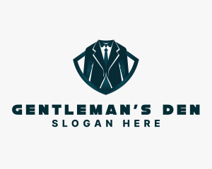 Suit Tie Formal Clothing logo design